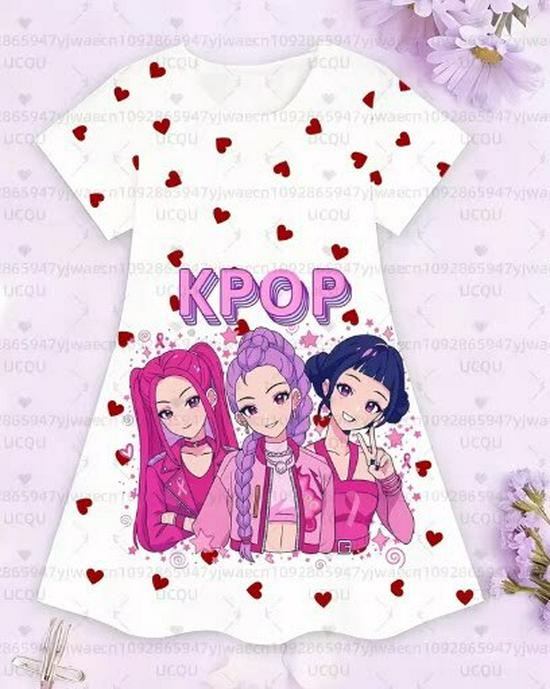 Custom Anime-Themed Girls' Skirts & Dresses from Your Image