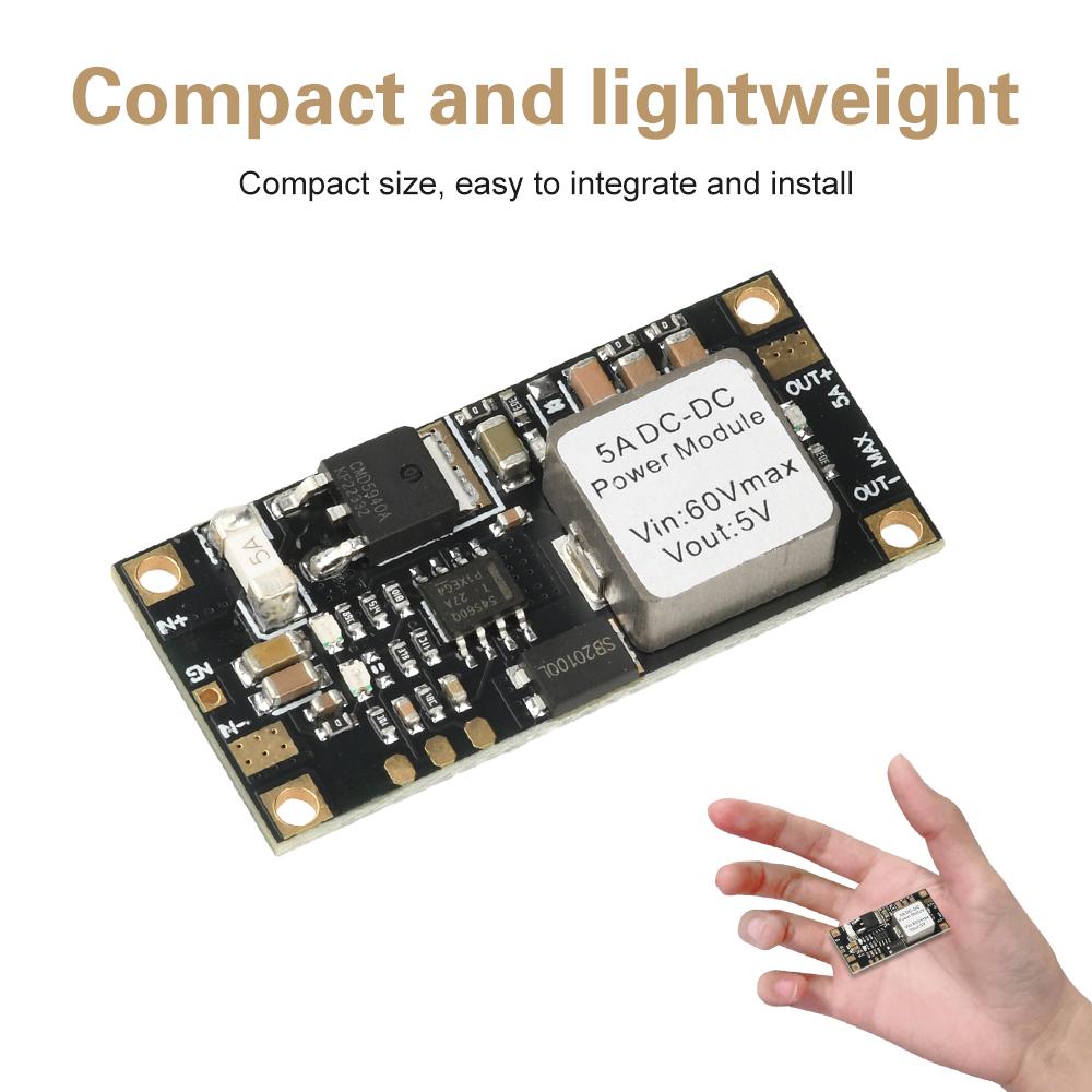 DC-DC Step-Down Module Buck Converter 6.5V-60V To 5V/12V Mini Buck Power Module 5A 60W High-Power Voltage Regulator Converter