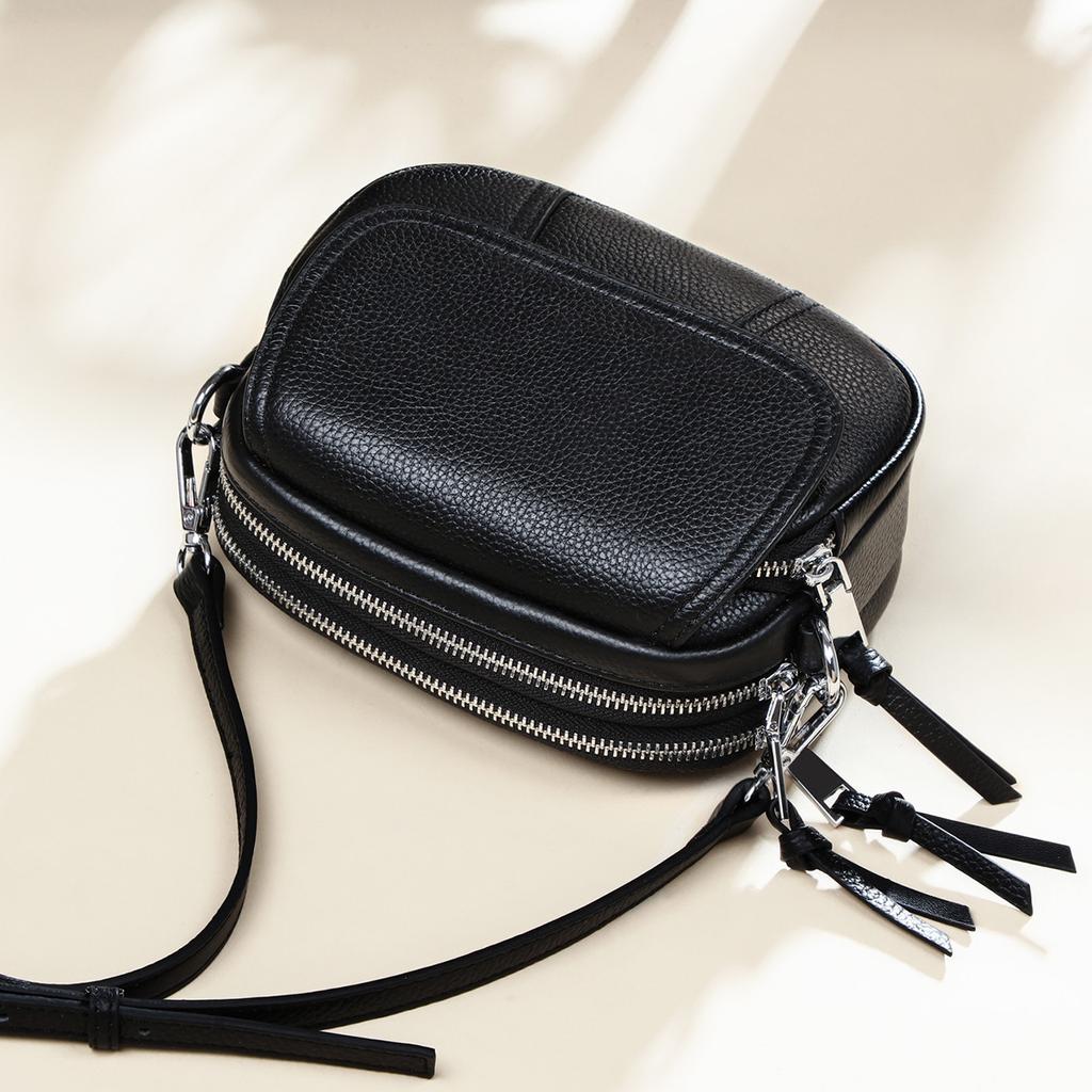 Genuine Leather Women's Mini Bag New Fashionable and Versatile Handbag Women's One Shoulder Crossbody Bag Women