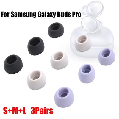 6Pcs/3Pairs Anti-drop Earplug Eartips Replacement Ear Tips Ear Cap Silicone For Samsung Galaxy Buds Pro