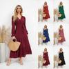 Einfarbiges Swing-Freizeitkleid