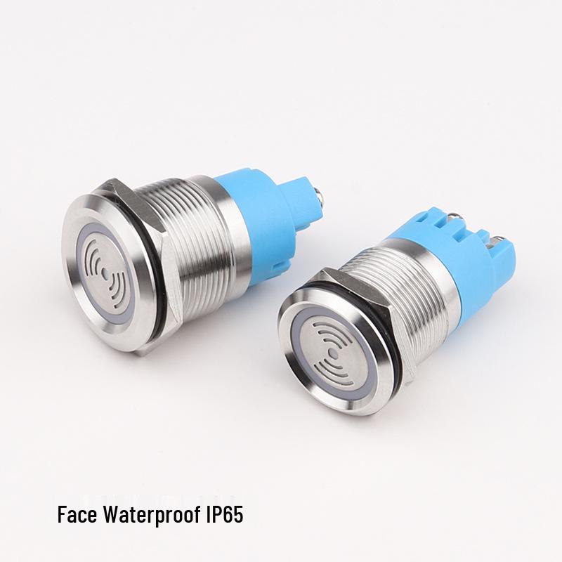 19mm/22mm Stainless Steel LED Flashing Buzzer, Intermittent Sound, 12V/24V
