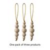 3pcs Decorative Christmas Tree Wooden Beaded String Handcrafted Christmas Tree Pendant  Festive