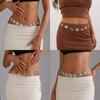Fashion Vintage Oval Craved Metal Waist Chain For Women Retro Style Exquisite Gold Color Plated Belt Female Body Jewelry Gifts