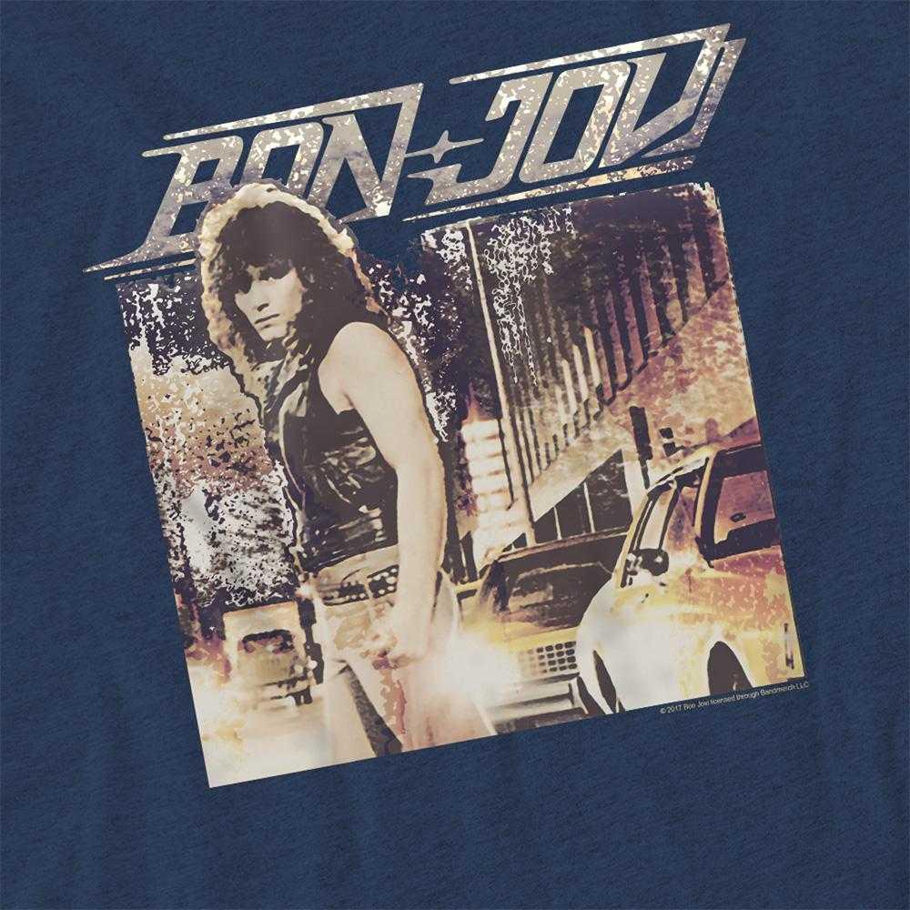 Bon Jovi Unisex Adult Runaway Jon Heather T-Shirt