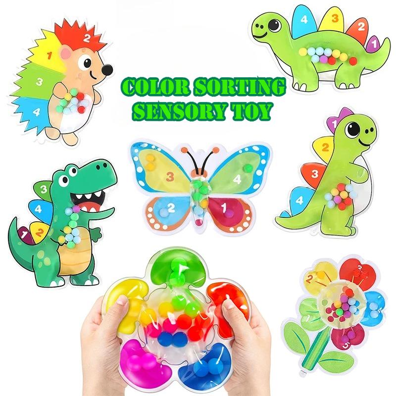 Bai Fen Bai Toys Sensory Fidget Toy For Autistic Color Sorting Maze Beads Montessori Toy Fine Motor Skills Stress Relief Preschool Learning Kids