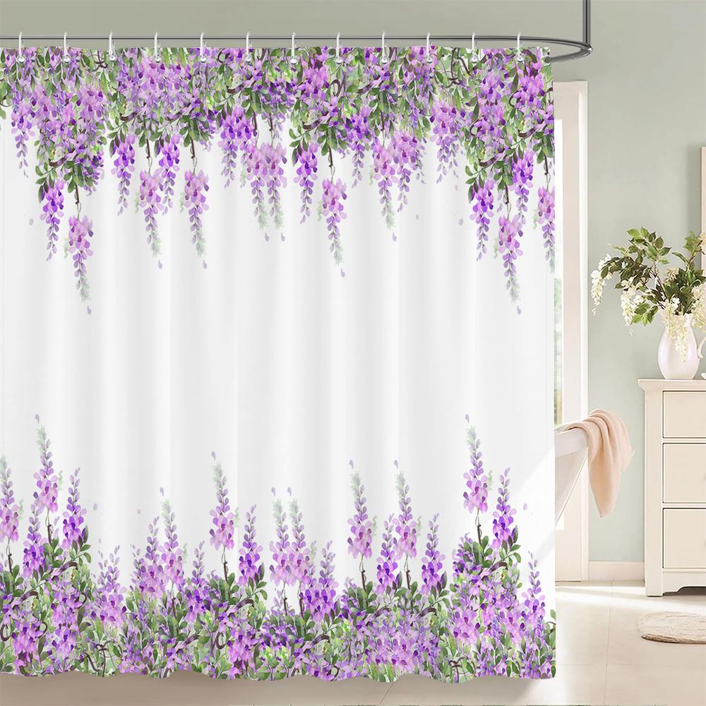 3D Beautiful Rose Flowers Printed Bathroom Curtain Polyester Waterproof With Hooks Home Decor Shower Curtain Bathroom Screen