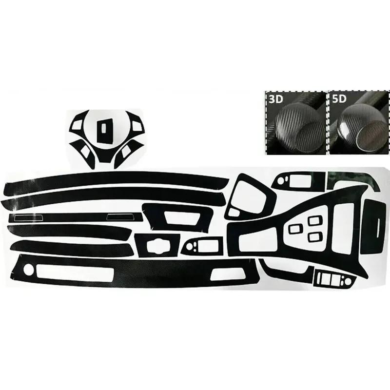 Car Interior Decal Trim 5D Carbon Fiber Trim Vinyl Sticker For BMW E90 E91 2005-2012 Wholesale