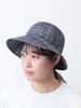 Beams Japan Hat (UNISEX Nagao Orimono Custom Shijira Weave Hat, SAX CHECK FREE)