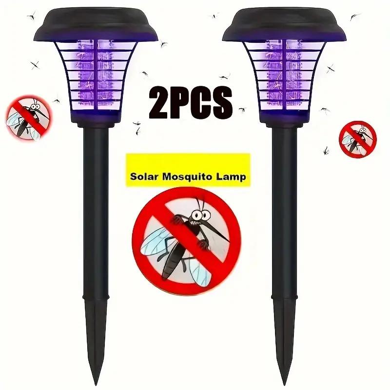 Soldrivna utomhusmyggdödare med belysning, lämpliga för inomhus- och utomhusbruk i trädgårdar och på gårdar