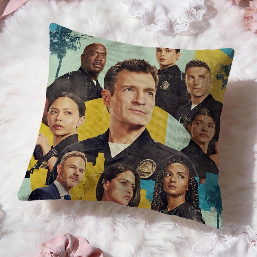 Popular T-TThe Rookie Cushion Cover Soft Washable Pillow Case Multi-Scene for Couch Bed Travel Office Use