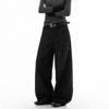 ICH MODE Women's Pleated Wide-Leg Suit Trousers