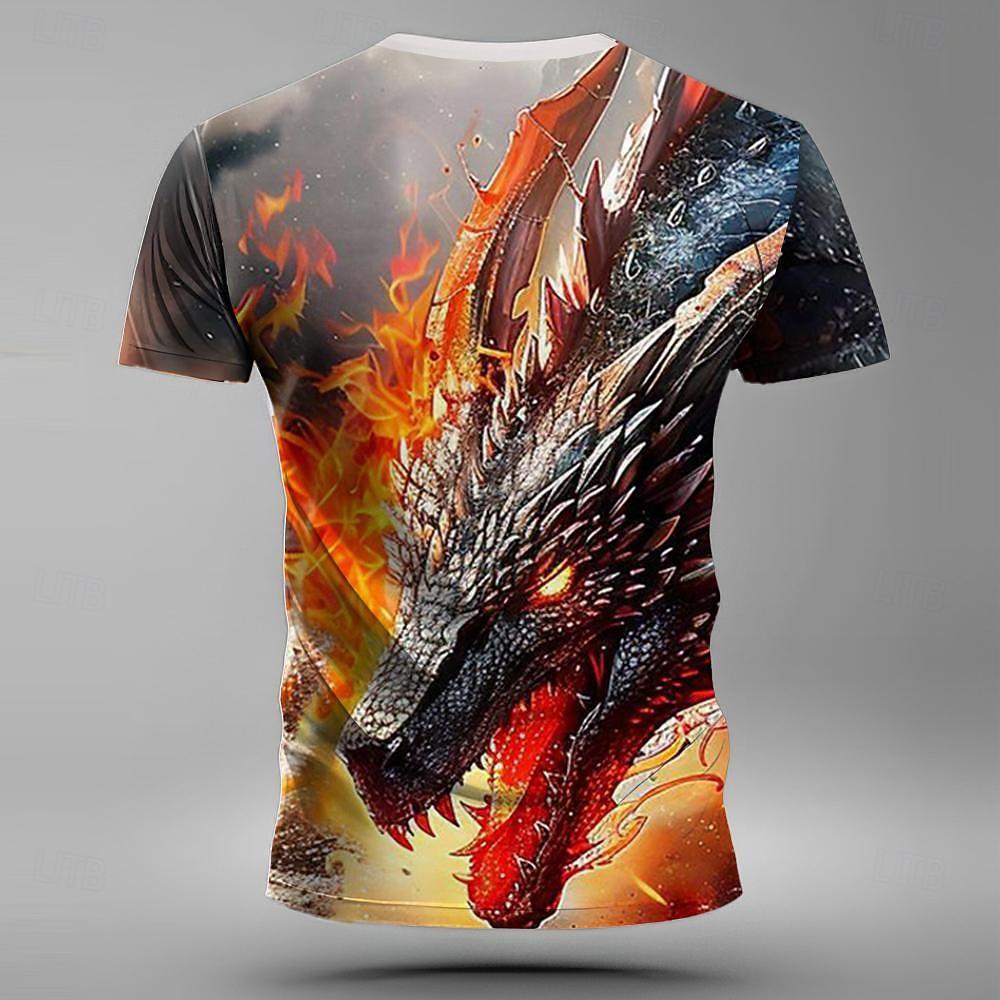 Men's Cat Funny T Shirt Short Sleeve T shirt 3D Print Crew Neck Shirt Fashion Daily Street Daily Black Blue Gray Summer