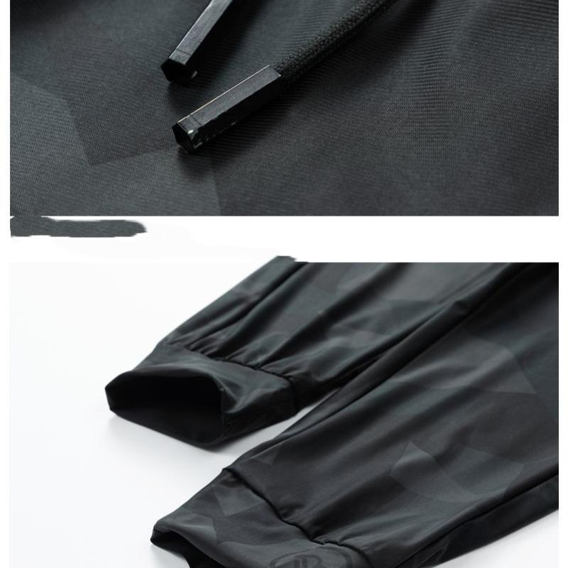 Summer Men's New Patchwork High Waited Elasticized Printed Pocket Zipper Fashion Slim Versatile Casual Pants
