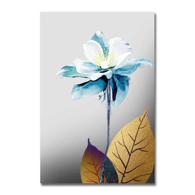 3Pcs Abstract Gold Butterfly Flower Canvas Painting Modern Bedroom Decoration Wall Art Picture for Living Room Geometric Print R