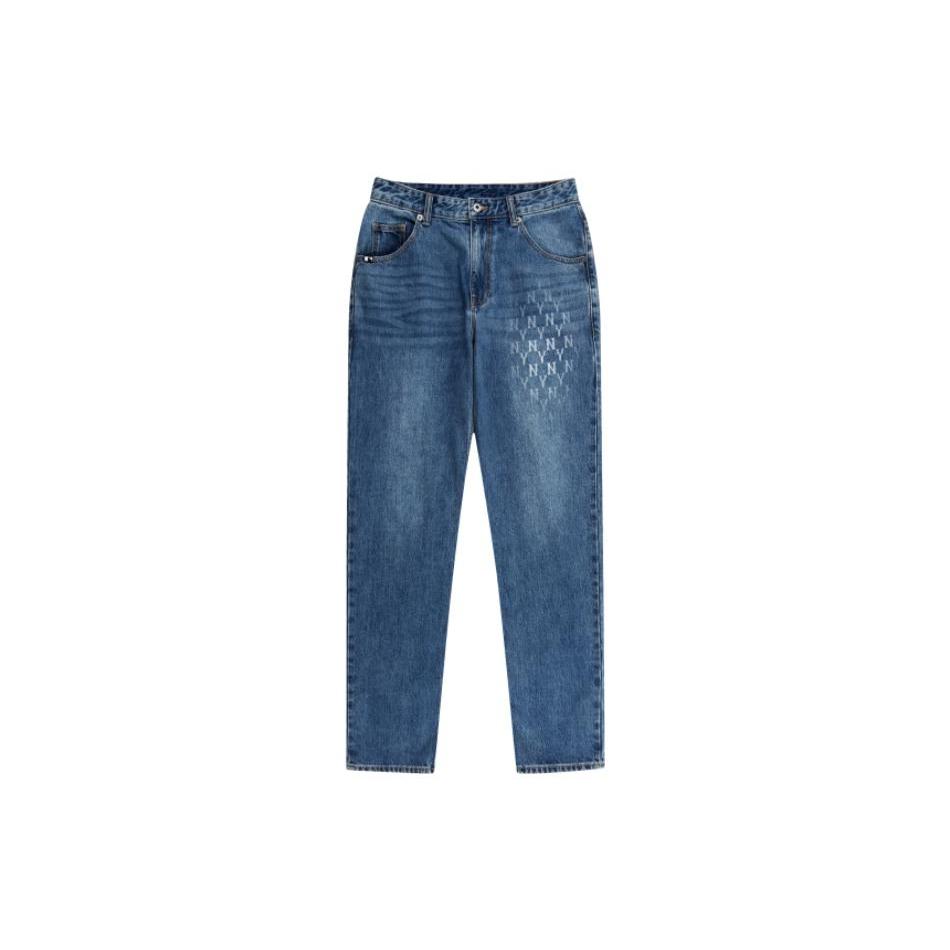 Джинсы MLB Унисекс Синие Умеренные Прямые Брюки 31DPM2111-50U M