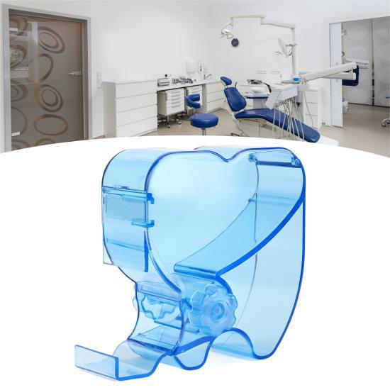 Dental Cotton Roll Box Blue Safe Sturdy Streamlined Design Cardioid Cotton Roll Dispenser 