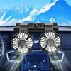 Electric Fan For Car Double Head Vehicle Dashboard Cooler Multifunctional Double Head Car Cooling Fan For Dashboard And Back