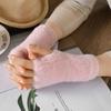 Fingerlose Fausthandschuhe Dicke Plüschhandschuhe Modische Fingerlose Handschuhe für Damen Mädchen