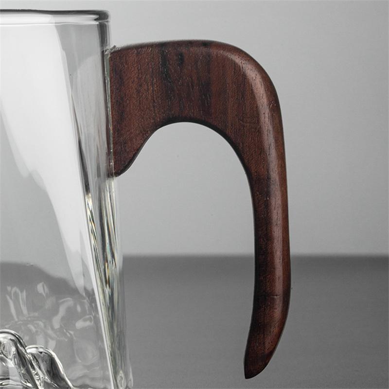 Watch Hill Glass Tea Divider Heat Resistance Fair Cup With Wooden Handle Tea Pitcher Chahai Kung Fu Tea Set Accessories