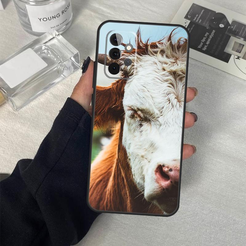Roligt Koskinnsfodral För Samsung Galaxy A06 A16 A26 A36 A56 A53 A32 A52 A33 A13 A55 A35 A15 A14 A34 A54 A17