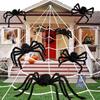 New 11-111cm Halloween Chamber Prank Black Spooky Spider Party Supplies with Fluffy Spider for Yard Home Outdoor Indoor Decor