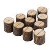 20Pcs Wood Table Number Holders Stand Wood Name Card Holders Wood Name Cards Food Label Memos Photo Holders for Wedding