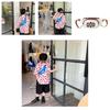 Fashionable Color Blocking Design Letter Printed Children Casual Shoulder Bag For School Use