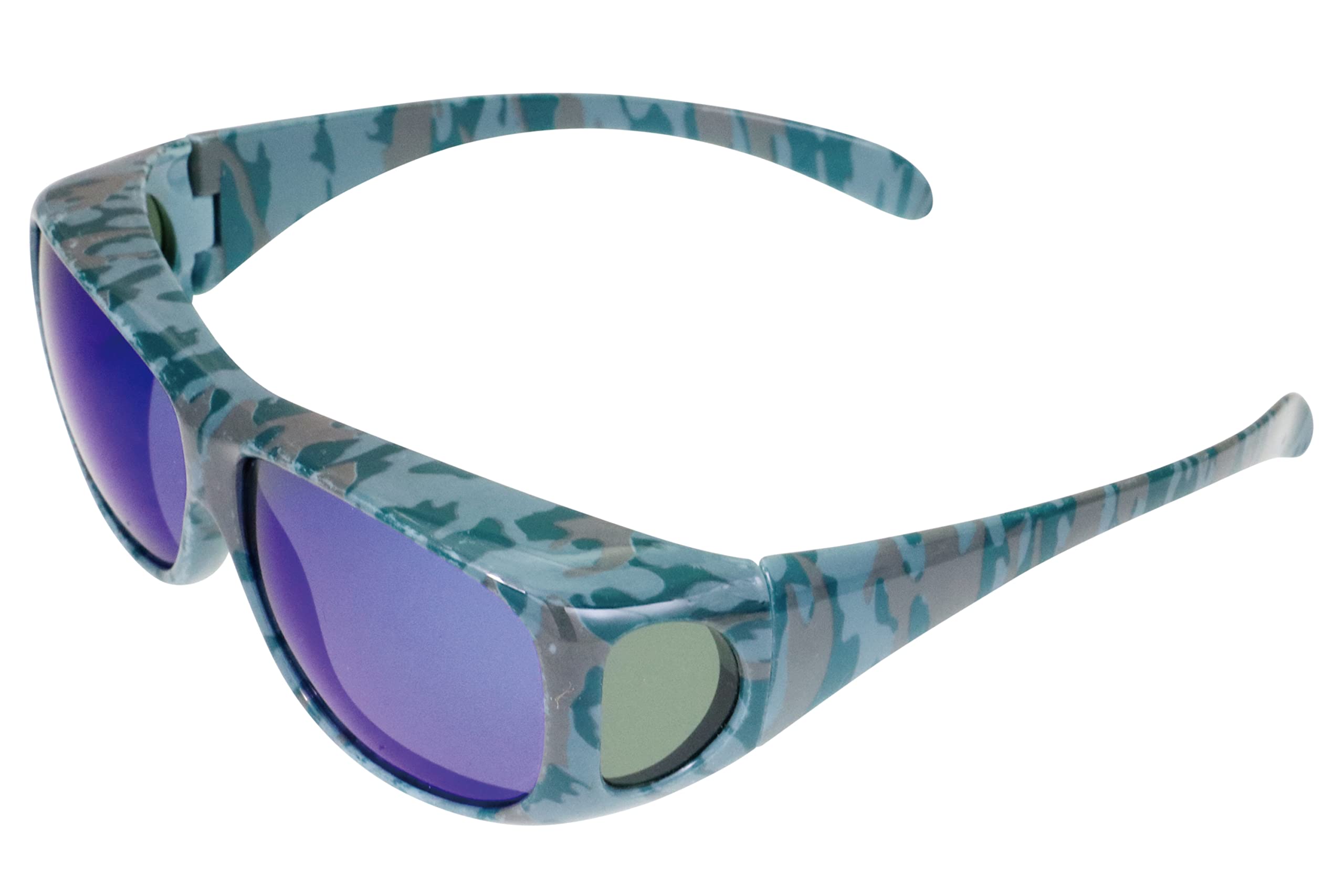 

Zealot ZEOG01MLBLM Camouflage Pattern Available in 8 for Men and Outdoor and Blue Mirror Polarized Over-the-Eye Sunglasses, Polarized, Mirrored,