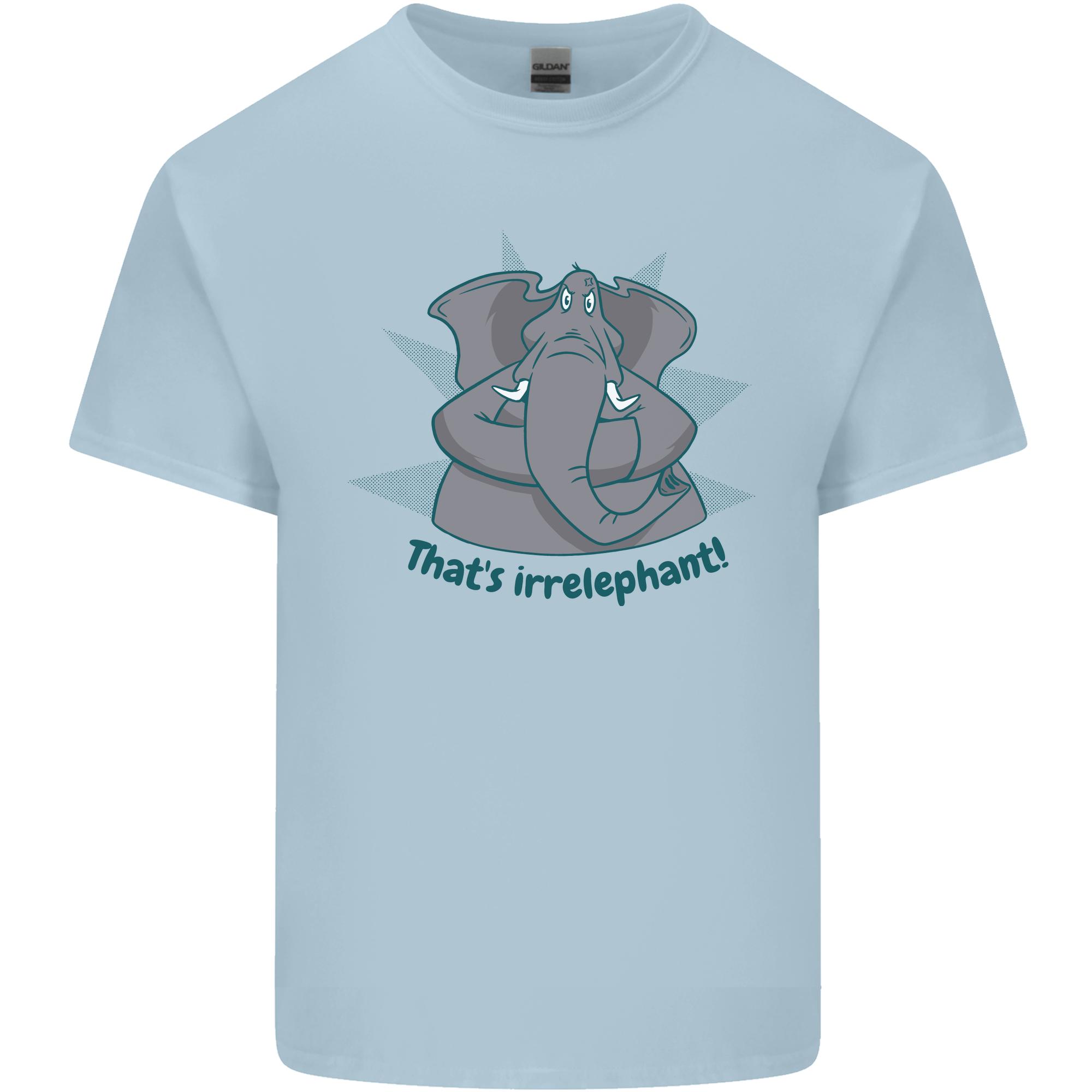 Irrelephant Funny Elephant Unisexs Light Cotton TShirt S