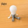 Talos 3D Printed Articulated LED Glow-in-the-Dark Action Figure, Posable Light Bulb Head Night with Movable Joints, Creative Desk Decor for