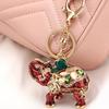 Rhinestone Elephant Keychain Vintage Animal Charm Key Ring Pendant Backpack Bag Purse Decoration Accessory Party Favors