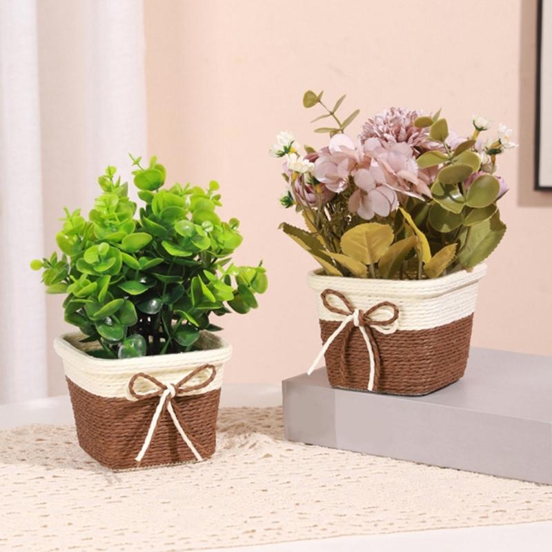 Tabletop Artificial Flower Decorations Simulation Potted Plant Ornaments
