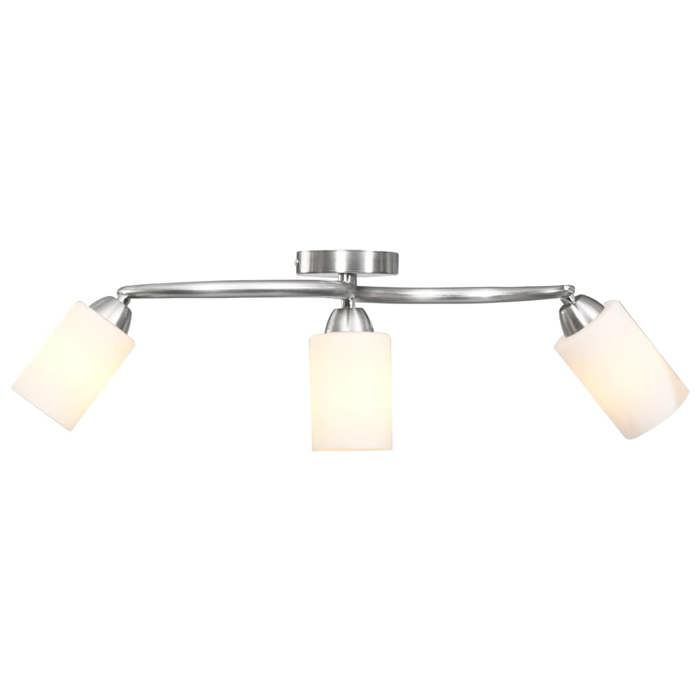 VidaXL Plafonnier avec Abat-jour en Verre Lustre Lampe Suspendue Luminaire d'Intérieur Salon Chambre à Coucher Maison 3 289232