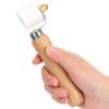 28mm 1.1in PTFE Hand Pressure Roller 2‑Way Bearing Wooden Handle Heat‑Resistant Welding Tool
