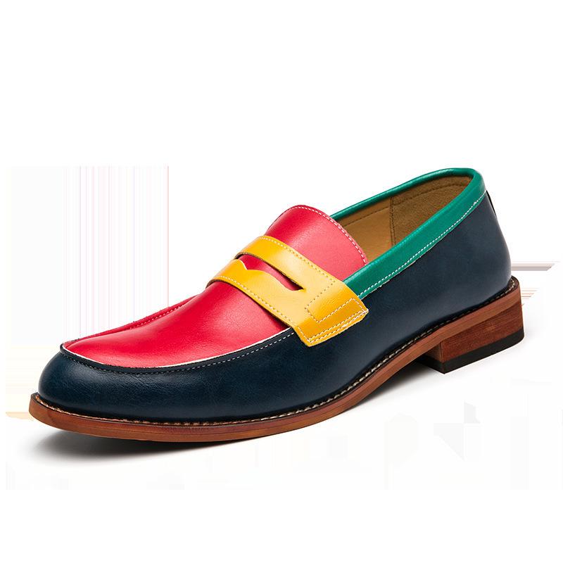 Men's Large-Size British Style Leather Loafers – Trendy Slip-On Driving Shoes for Hair Stylists.