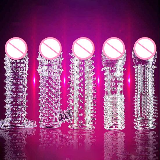 2ks Muži Sex Dildo Hračka Prodlužovač penisu Zpoždění ejakulace Silné zvedání Sexuální hračka Cock Penis Cup Kondomy Bod G Požitek Anální Potřeby pro dospělé