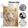 5D DIY Pearl Diamond Painting Kit Majestic White Tiger Full Drill Embroidery Mosaic Art Home Wall Decor Gift