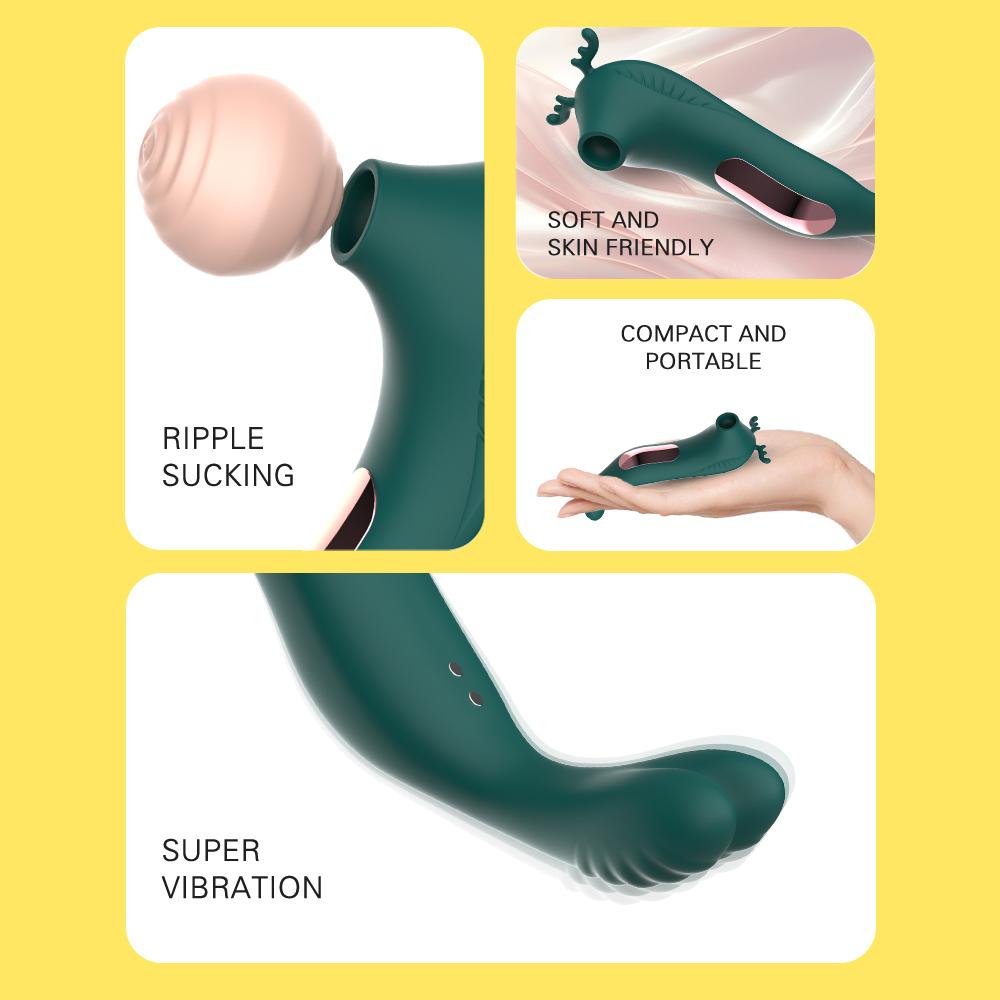 Deer Vagina Stimulator Sucker Vibrator For Women Nipple Clit Stimulator Sex Toy for Adults Masturbator G Spot Sucking Stimulation Erotic Toy Adult 18+