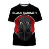 Round Neck 3D Black Sabbath Band Graphic Printed Long Sleeved Men's T-shirts - Soft Medium Stretch Polyester Fabric Summer Relaxed Fit Clothing
