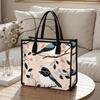 Cute Bird Printed Tote Bag Casual Daily Handbag Large Capacity Lightweight Shoulder Bag for Shopping Travel