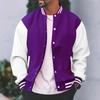 Herren S Lässige Einfarbige Baseballjacke Lockerer Schnitt Herbst
