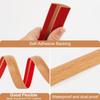 1pc 1/2mX3cm Self-Adhesive Floor Transition Strip, Flexible Wood Grain Design Edging for Carpet, Laminate&Floors, Threshold