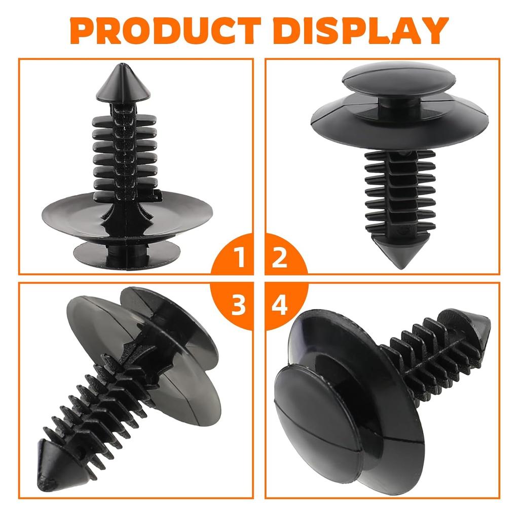 100PCS N801925-S Door Trim Panel Clips Retainers Fastener Clips For Ford F150 F250 F350 For Lincoln For Mustang For Explorer Ranger Trucks Pickups