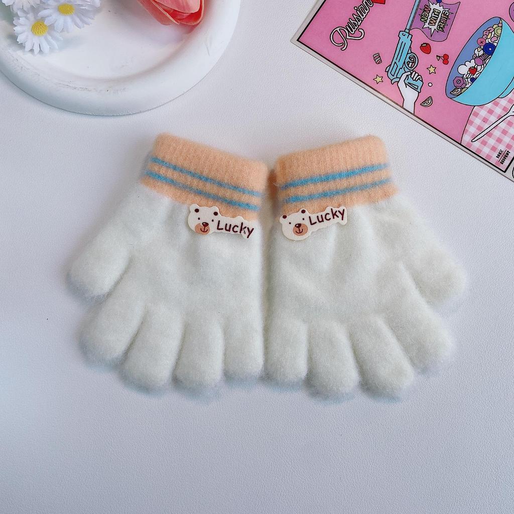 Warm Cartoon Rabbit Gloves for Toddlers 1-3 Years – Autumn/Winter Cold Protection