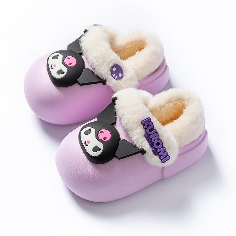 

Детская сумка Sanrio и зимние хлопковые ботинки: Плюшевые теплые, противоскользящие, съемные тапочки для дома/улицы 140 (Approx. inner length 12cm)