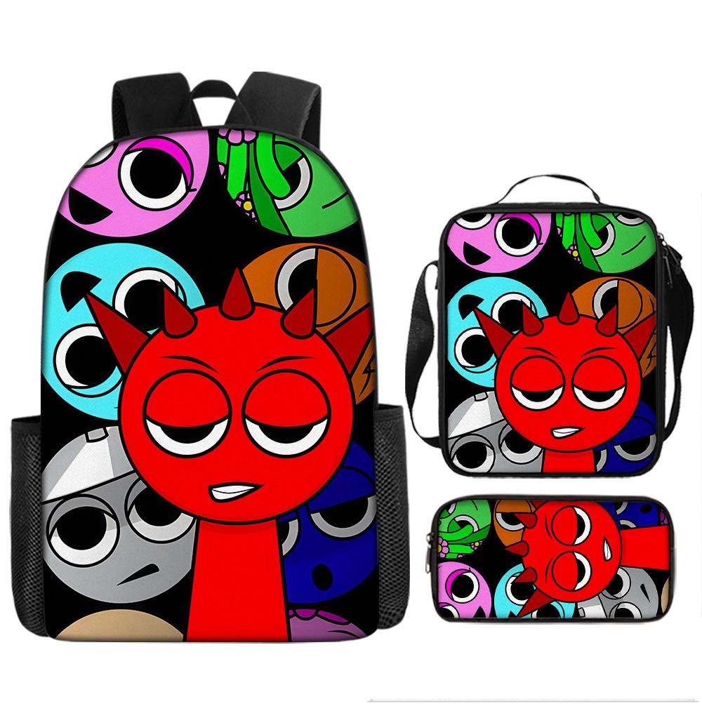 

Рюкзак Sprunki Rhythm Box для начальной школы, третий и четвертый классы, легкий студенческий школьный рюкзак 17 inch backpack