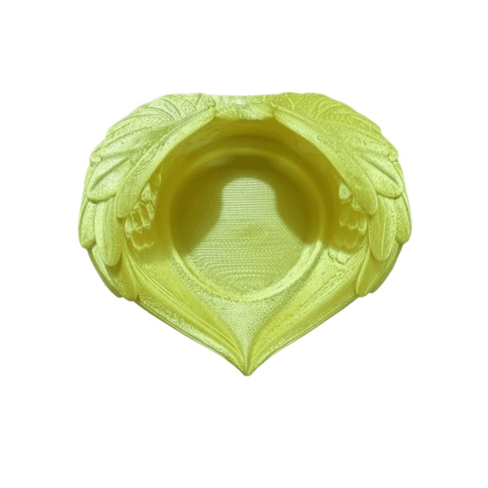 

Plastic Wing Storage Box Stable Candle Cup Tealight Holder Jewelry Display Plate Desktop Display жёлтый