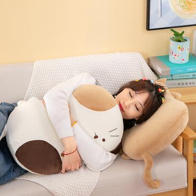 Memory Cotton Pillow Children's Slow Rebound Sleeping Pillow Cat Pillow Cervical Pillow Cat Belly Pillowcase Detachable