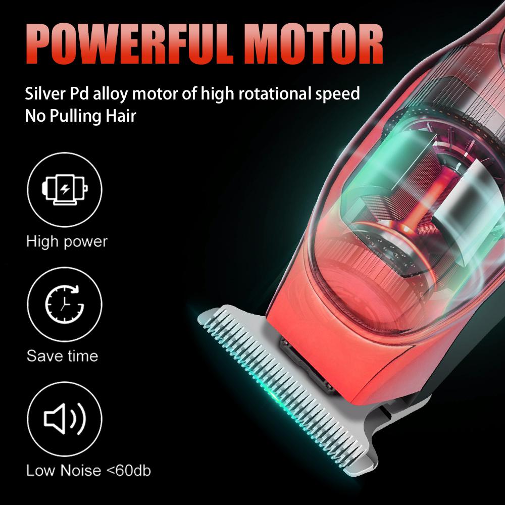 Hair Clipper Hair Cutting Machine Engraved Hair Trimmer Kit with LED Display Themed Cordless Hair Trimmer Style Engraved Hair